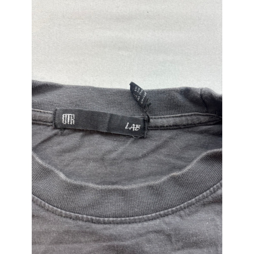 OTR Lab Outfitters Graphic Tee Charcoal Gray Boxy Short Sleeve Shirt Large - Picture 2 of 5